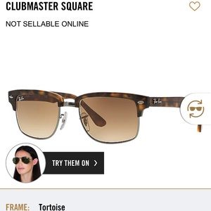 Ray-Ban Clubmaster Square tortoise sunglasses